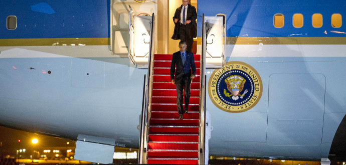 Denna gång kom Barack Obama till klimatmötet redan till invigningen och höll tillsammans med världens övriga maktelit tal under COP21s första dag. Foto: Jose Luis Magana/AP/TT