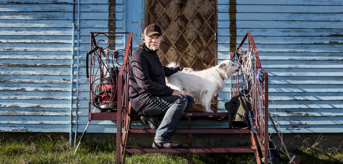 Mats Berg, ordförande i Girjas sameby, delar inte LKABs beskrivning när det gäller provborrningarna i Kaitum fjällurskog. Foto: Emma-Sofia Olsson/SvD/TT