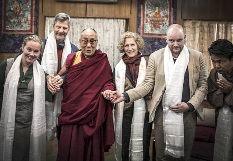 IM-personal möter Dalai lama. Foto: The Office of His Holiness the Dalai lama/IM Bildarkiv