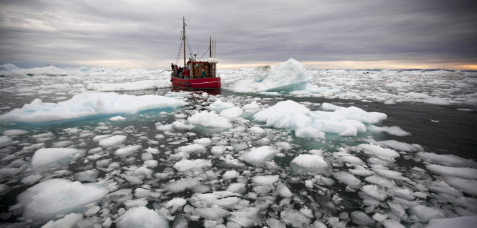 9 000 000 miljoner ton is har smält bort på Grönland de senaste 110 åren.  Foto: John McConnico/TT