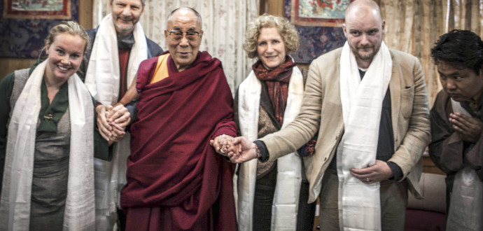 IM-personal möter Dalai lama. Foto: The Office of His Holiness the Dalai lama/IM Bildarkiv
