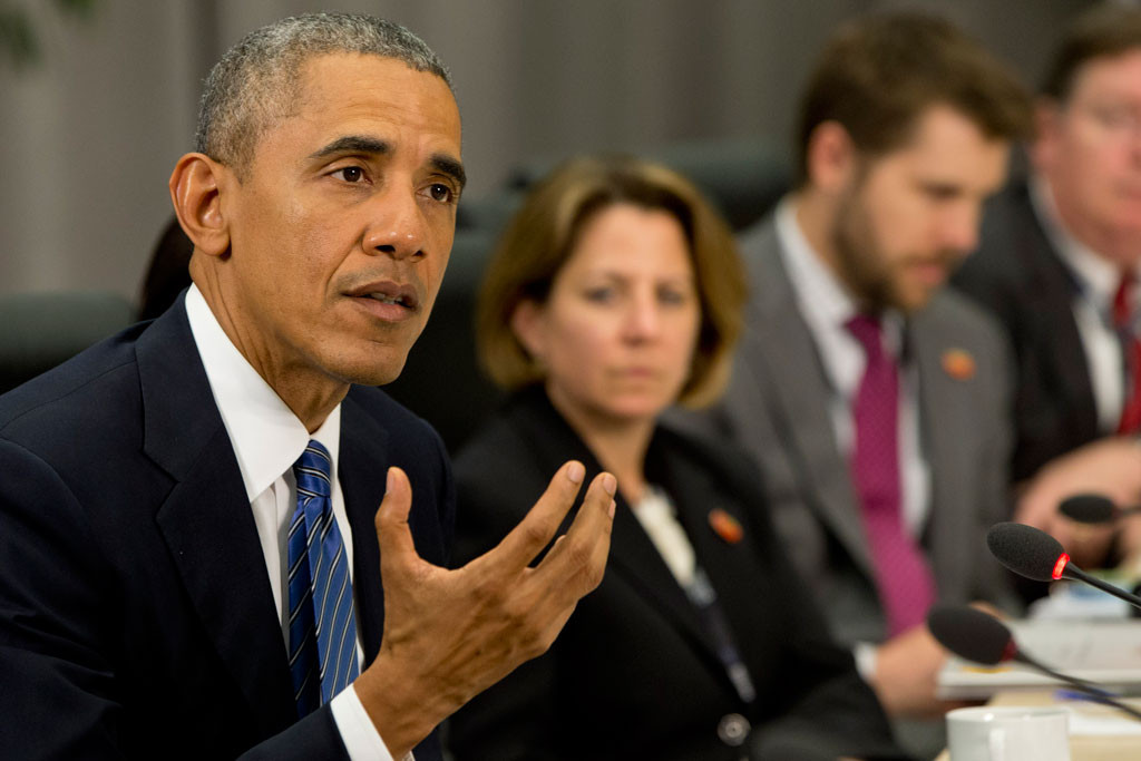 President Barack Obama under kärnvapenmötet i Washington. Foto: AP Photo/Jacquelyn Martin/TT.